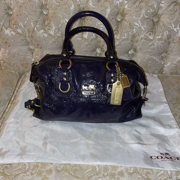 Coach Handbags - Coach Ltd Ed Purple Crinkled Pat leather Sabrina